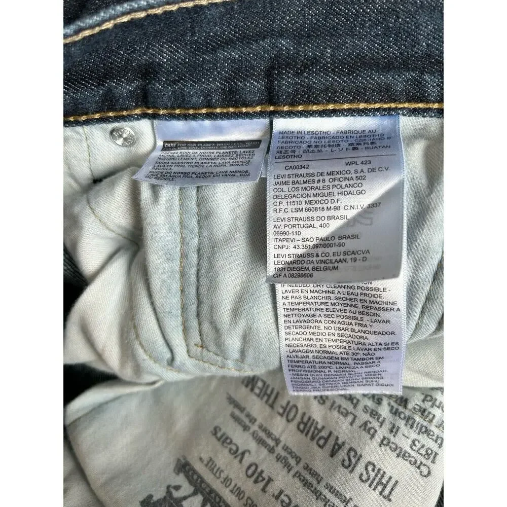 Levi's 559 Relaxed Fit Straight Leg Mens Jeans Blue Size 40 X 30 Denim Pocket